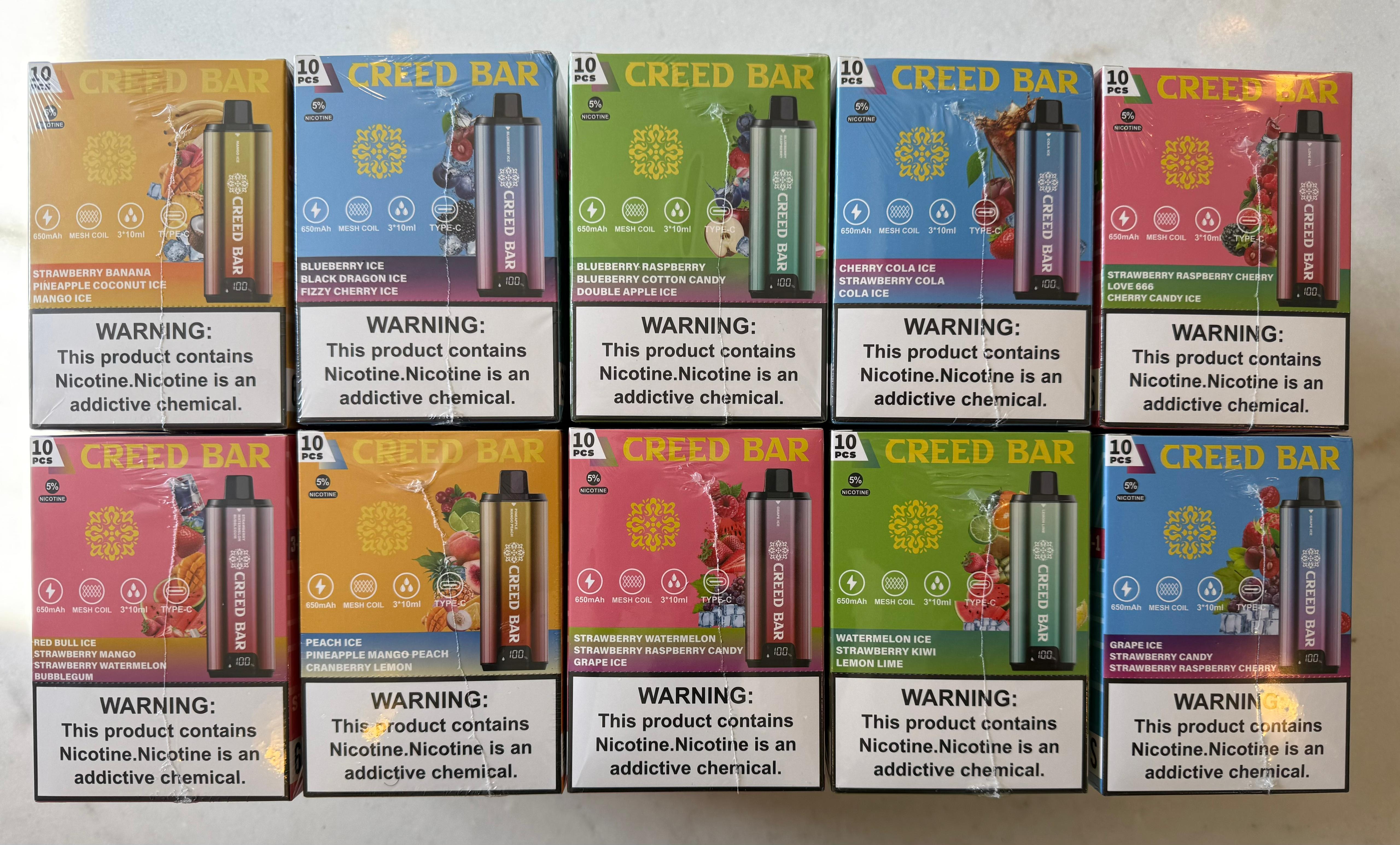 Creed Bar Blueberry Ice Black Dragon Ice Fizzy Cherry Ice