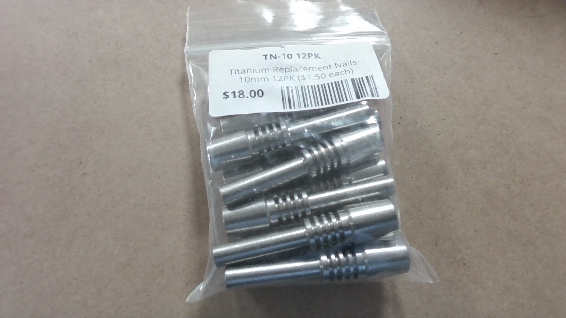 Nail Titanium 10mm 12pk