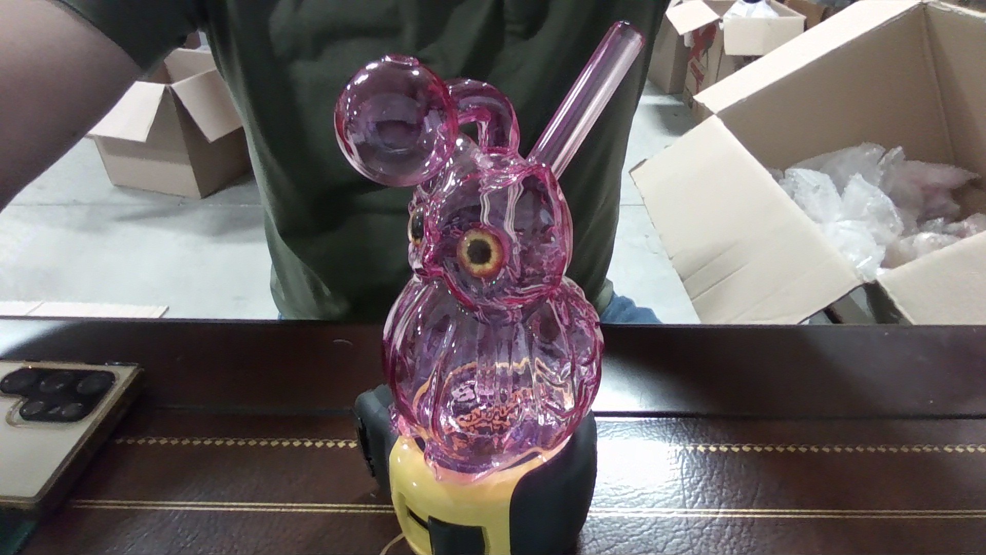 Water Pipe Glass Oil Burner Owl