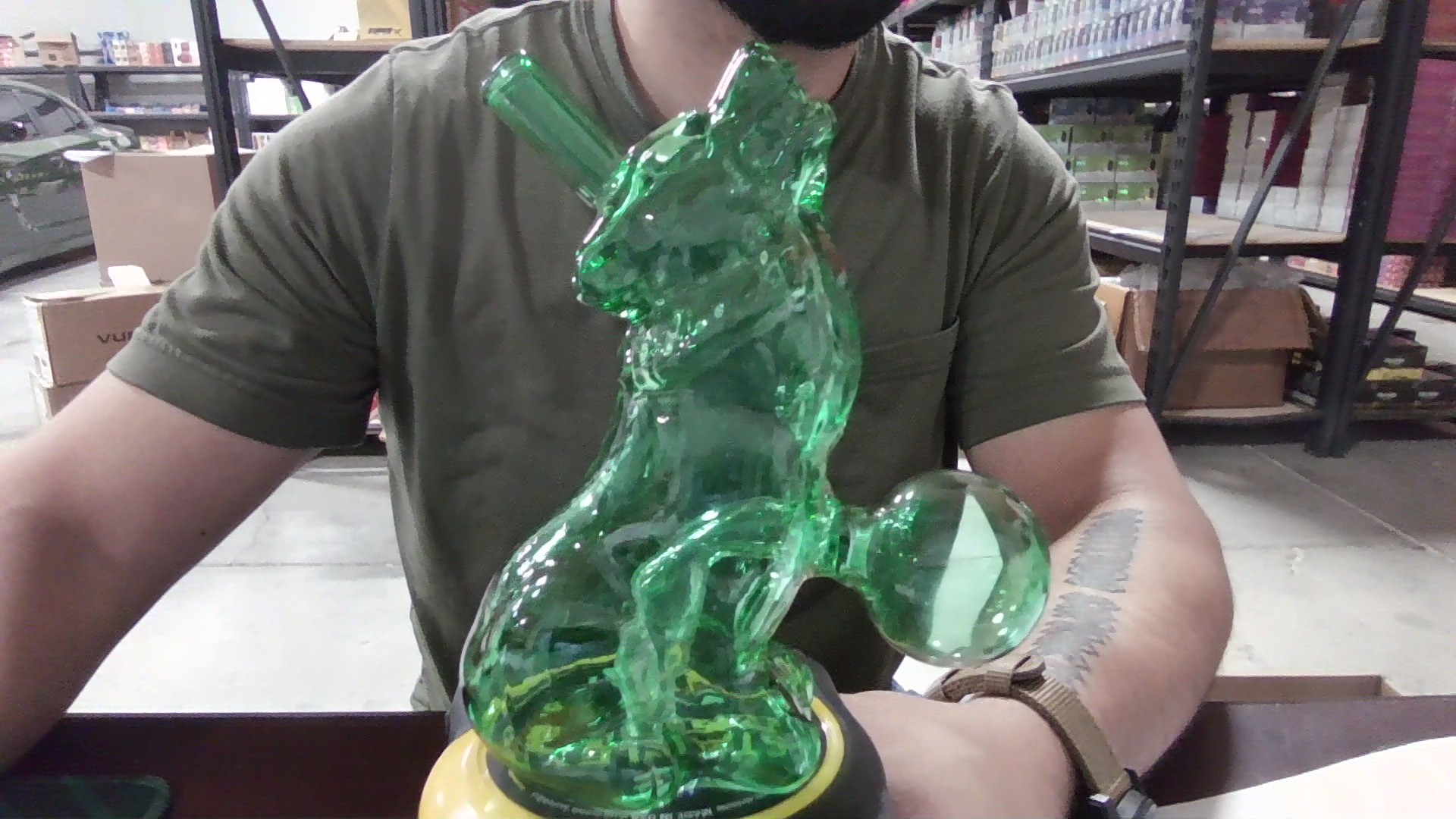 Water Pipe Glass Oil Burner Wolf