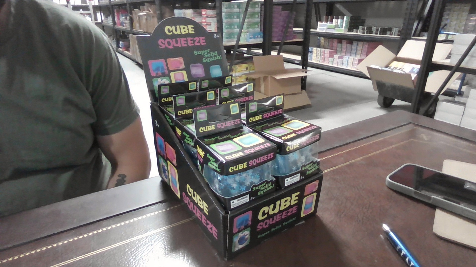 Squeeze Toy Display 12ct - Cube Squeeze