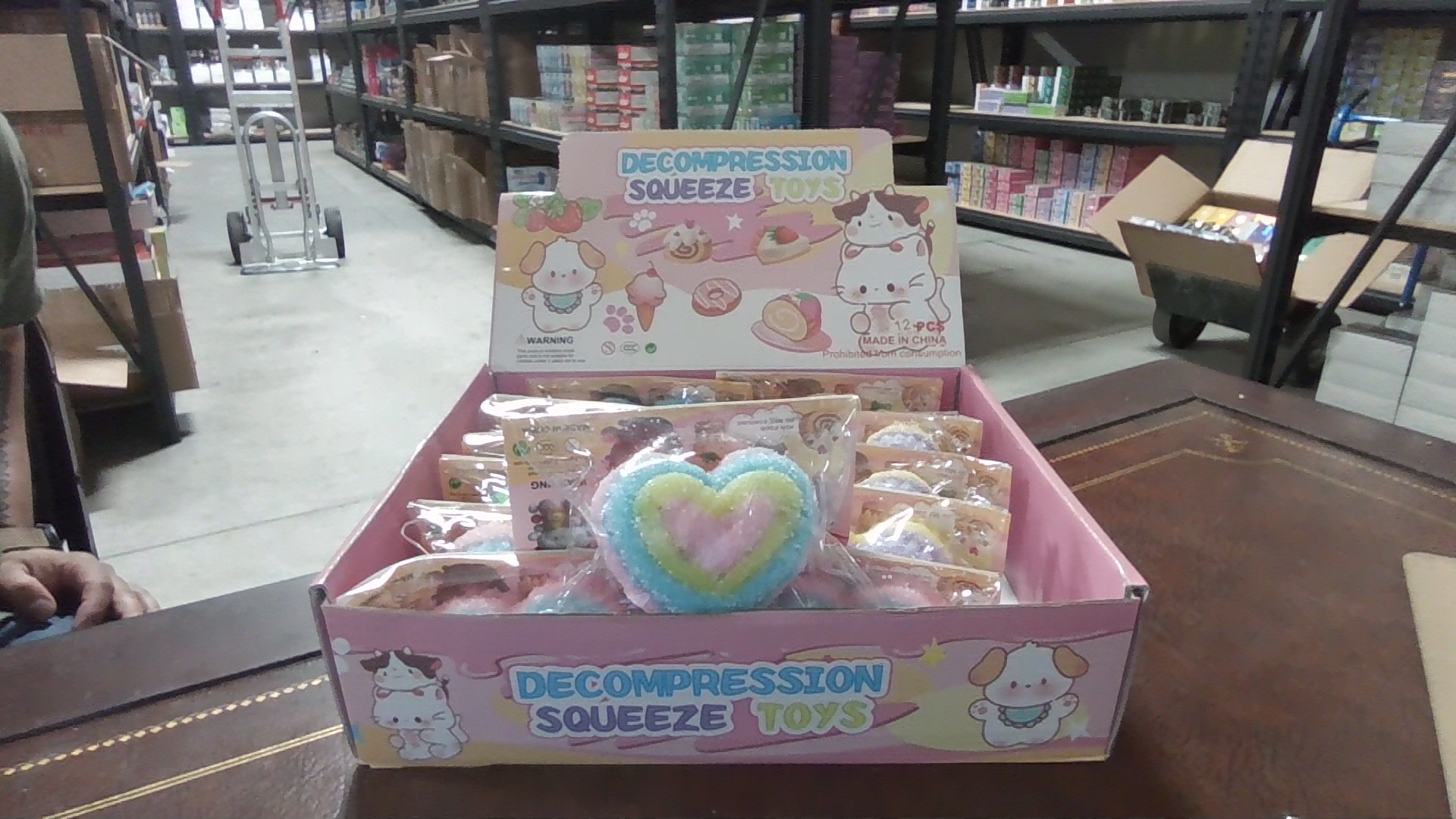 Squeeze Toy Display 12ct - Sugar Heart