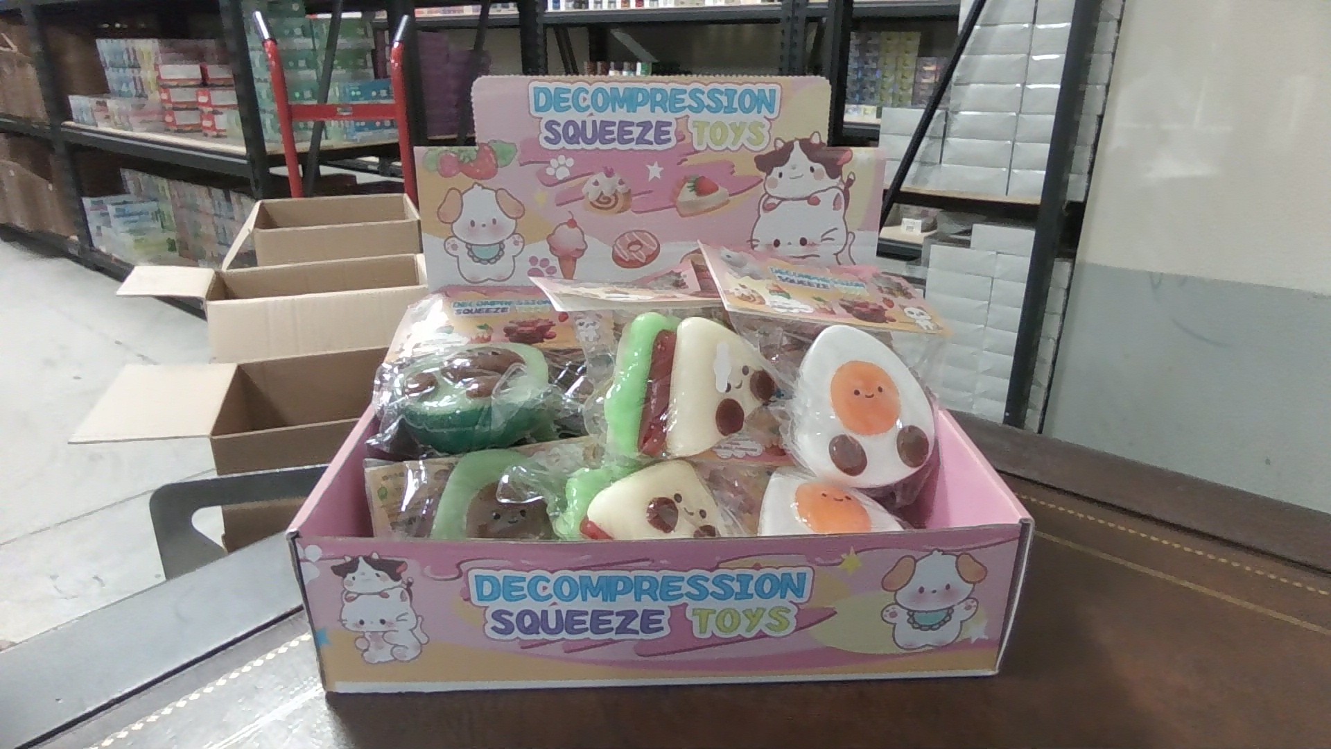Squeeze Toy Display 12ct - Avocado Sandwich & Egg