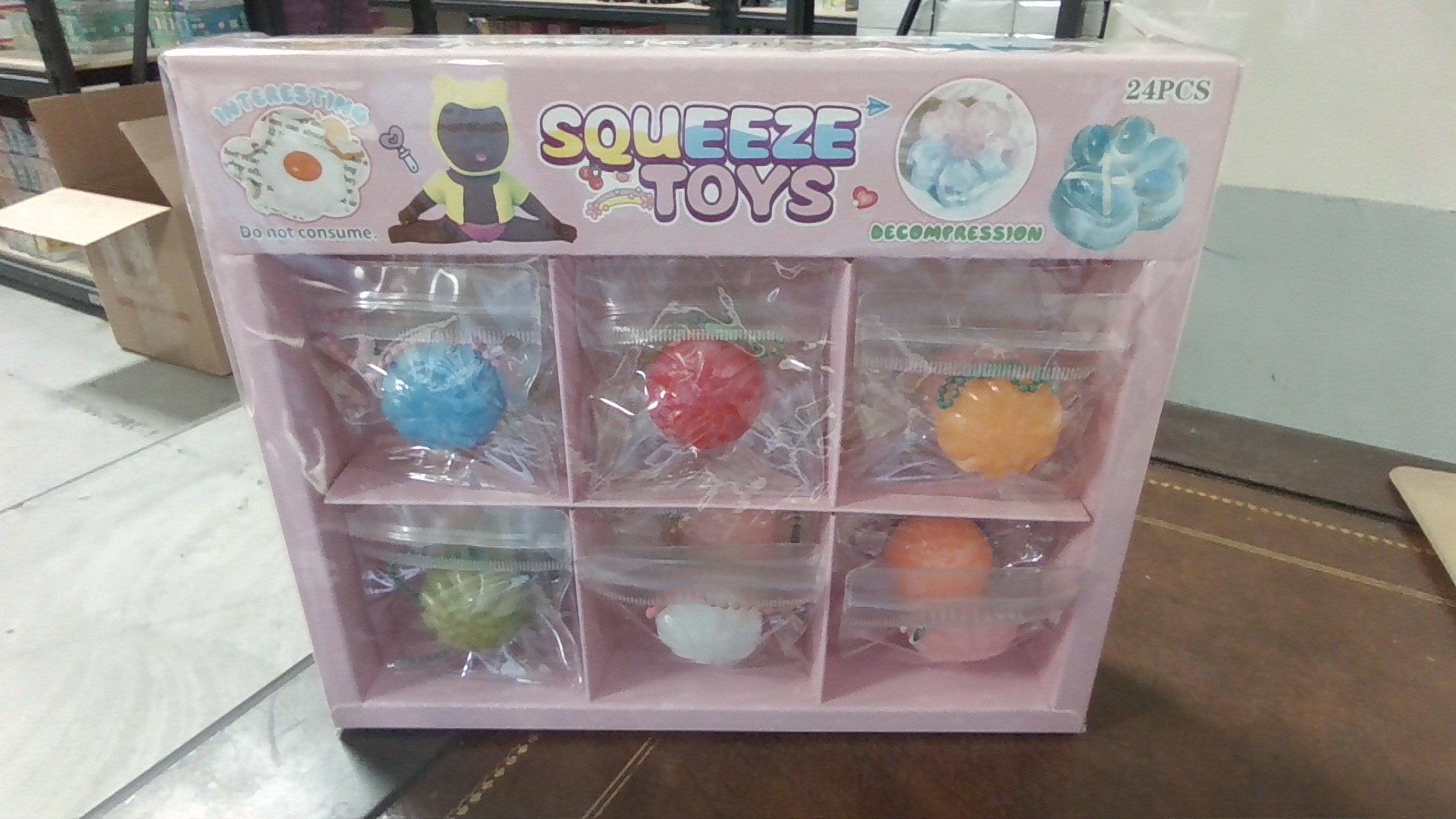 Squeeze Toy Display Key Chain 24pk - Dumplings