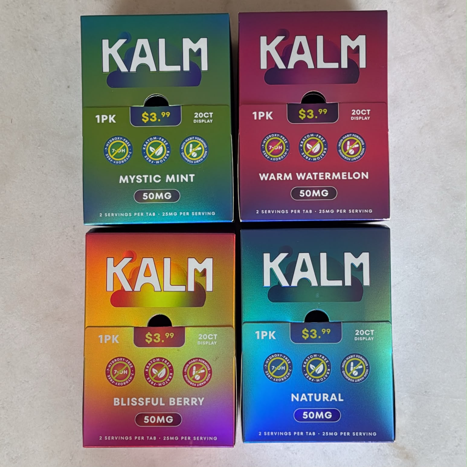 KALM Botanical Extract Single 50mgTab 20ct - Warm Watermelon